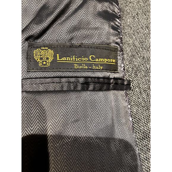 Jos. A. Bank 44L Mens Sports Coat Blazer Gray‎ Charcoal Wool Cashmere Italy - Picture 16 of 16